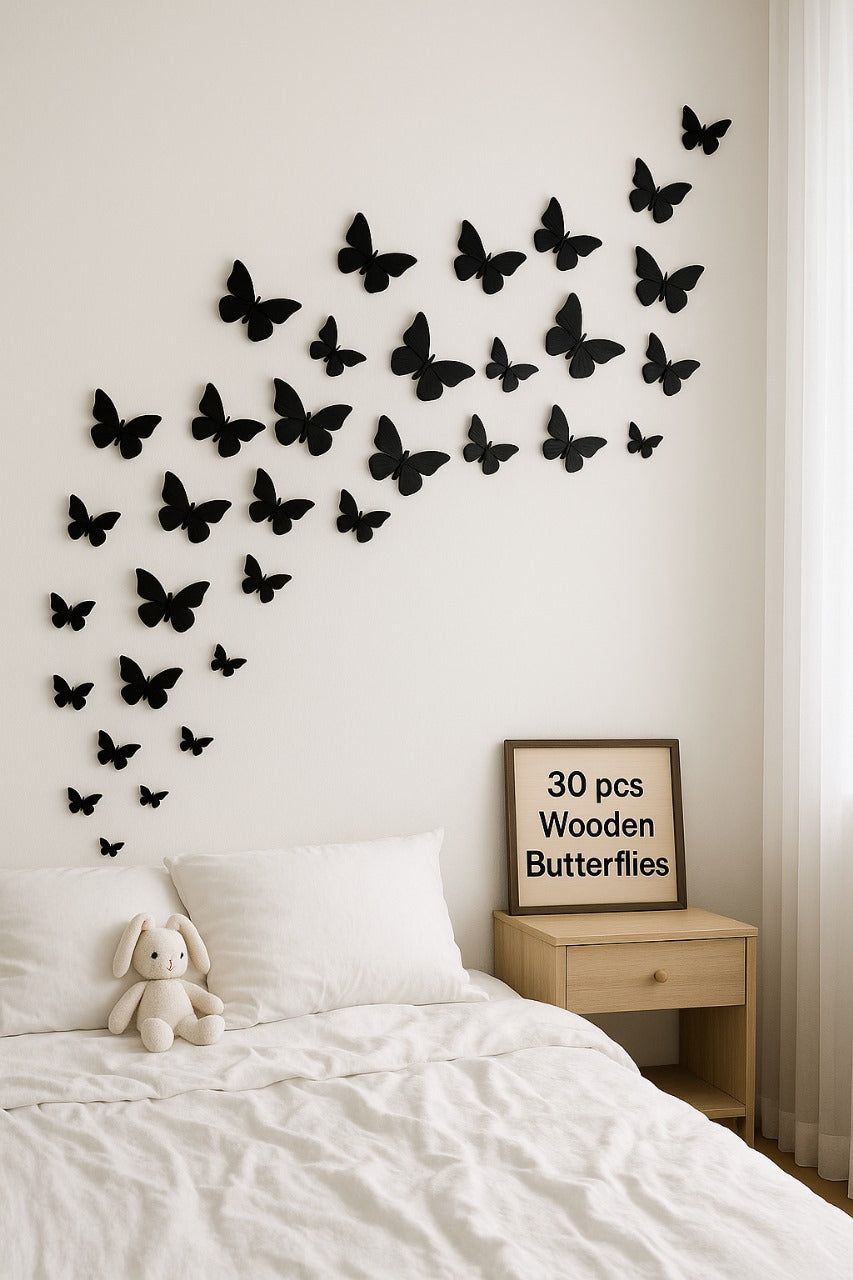 Pack of 30 Wooden Butterflies